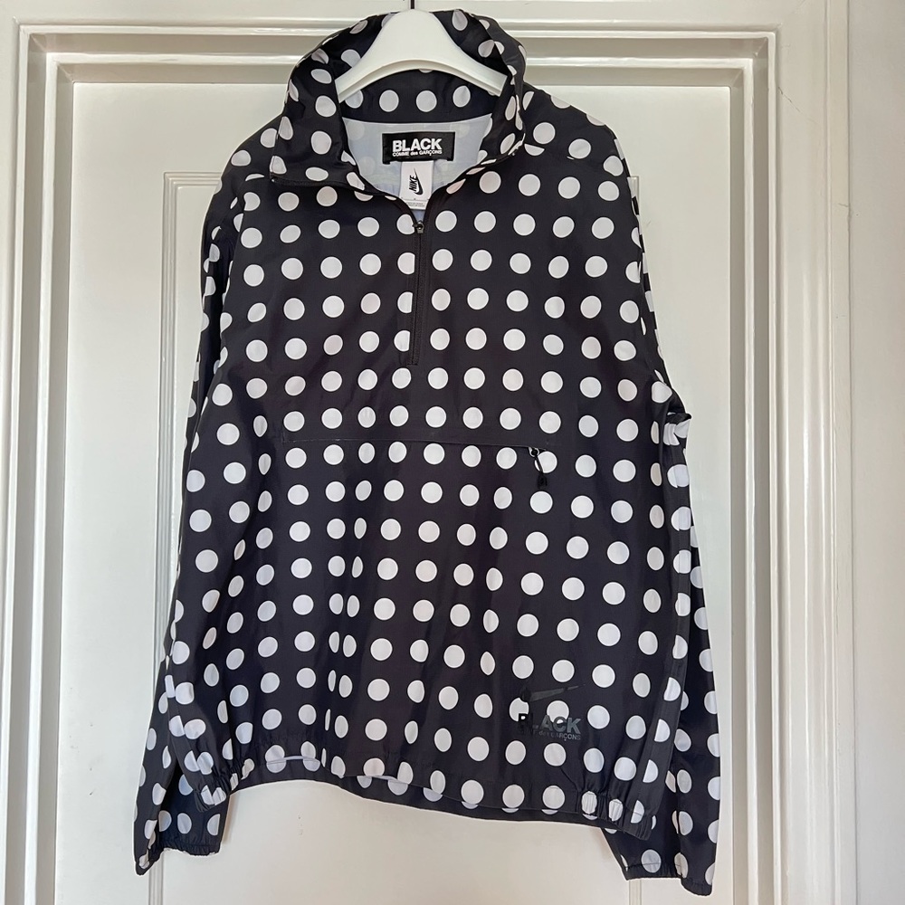 Comme Des Garçons Black X Nike polka dot quarter zip wind breaker. Medium.